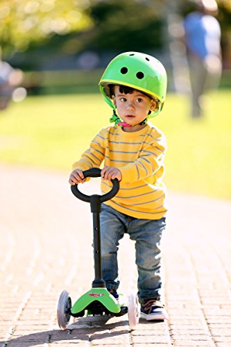 Micro® Mini 3en1 Deluxe Plus. Patinete evolutivo 3 Ruedas, 1,5 - 5 años, Manillar Regulable 48-68cm, Asiento de Aprendizaje. (Verde)