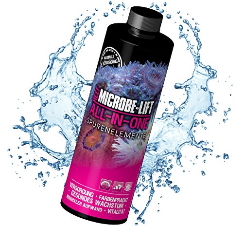 MICROBE-LIFT All-In-One - oligoelementos y vitaminas para un Suministro óptimo de corales, Muy Duradero, 473 ml