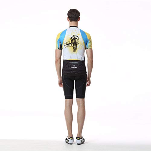 Micye 2019 Cabeza de Leopardo patrón de impresión de la Correa de los Hombres Desgaste de Ciclismo Conjunto Verano Mecha Ropa de Ciclismo al Aire Libre Transpirable Ajustado cómodo Ciclismo Jersey