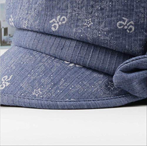 Middle-Aged And Elderly Women'S Hats Spring Autumn Mom Hat Thin Fashion Hat Granny Sun-Kissed Hat Breathable  Blue (Ymf11111)