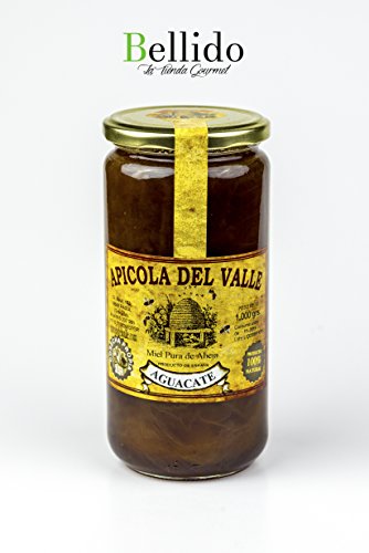 Miel 100 % natural pura de abeja cosecha propia artesanal Apicola del Valle, diferentes sabores muy intensos. Envío GRATIS 24 h. (Aguacate, 1 Kg)