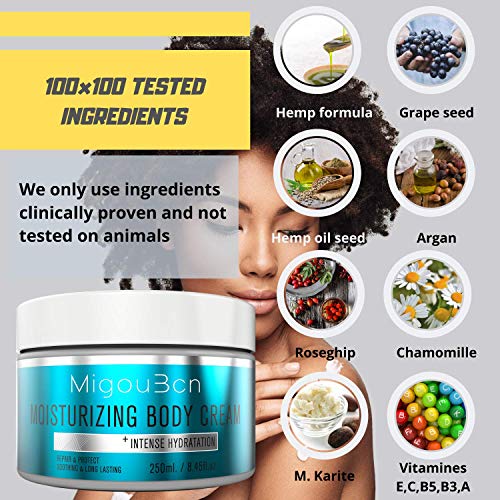 MIGOU BCN Crema Hidratante Regeneradora - 250ml fabricada en España Body cream crema corporal loción corporal