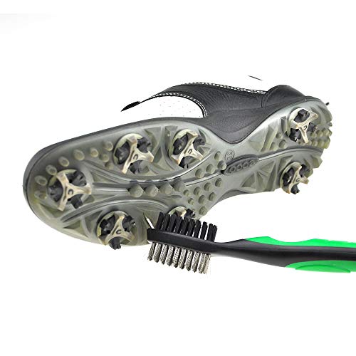 Mile High Life | Toalla de Golf en Relieve de Microfibra | Club Groove Cleaner | Black Towel/Green Brush