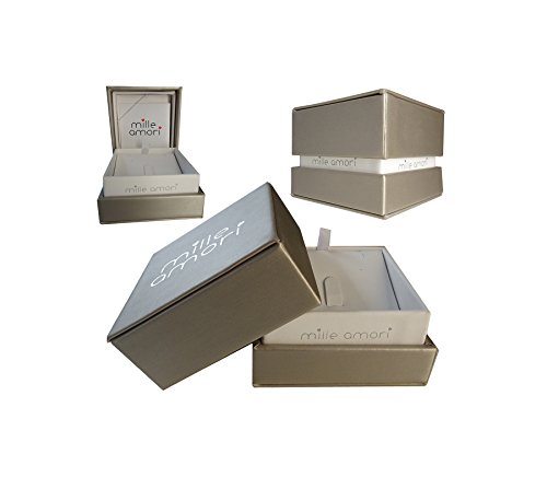 MILLE AMORI ∞ Mono Pendiente Oro y Diamantes Mujer Hombre - Oro Amarillo 9 Kt 375 ∞ Diamantes 0.015 Kt - joyas de fantasía