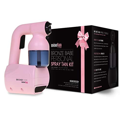 MineTan - Kit de bronceado personal para bebé, color rosa - portátil, en casa, máquina de bronceado con solución de bronceado en aerosol, MIH201702-EU