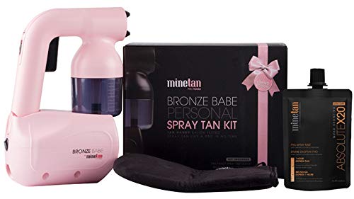 MineTan - Kit de bronceado personal para bebé, color rosa - portátil, en casa, máquina de bronceado con solución de bronceado en aerosol, MIH201702-EU