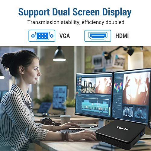 Mini PC Windows 10 Pro Intel Atom x5-Z8350 Procesador 4GB RAM 64GB eMMC, WiFi Dual 2.4G/5.8G Ordenador de Escritorio,Equipado con una Velocidad de 1000Mbps LAN,BT4.2,4K HDMI+VGA Pantalla Dual