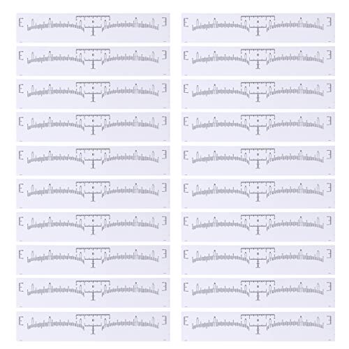 Minkissy 120 piezas regla de cejas adhesivo desechable regla de cejas pegatina microblading regla de medición guía herramienta de medición para maquillaje de tatuaje