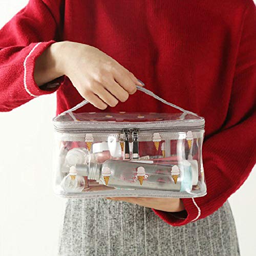 Minyu-cosmetic bagsBolsa de cosméticos multifunción, de PVC, transparente, para mujer, para viajes, maquillaje, cosméticos, bolsa de maquillaje, L, 4,
