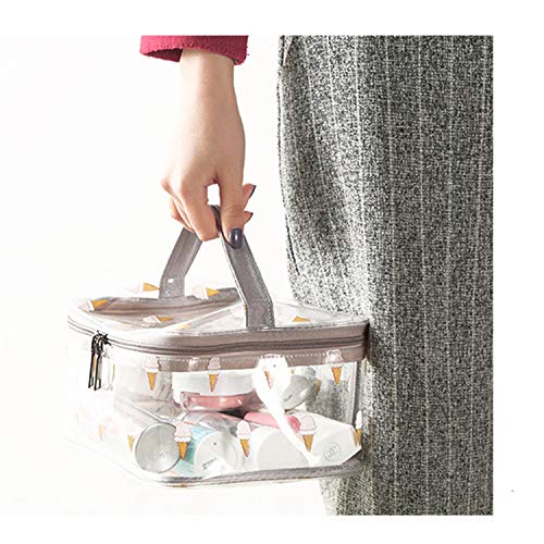 Minyu-cosmetic bagsBolsa de cosméticos multifunción, de PVC, transparente, para mujer, para viajes, maquillaje, cosméticos, bolsa de maquillaje, L, 4,