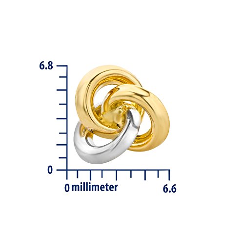 Miore Pendientes para mujer, bicolor, oro amarillo y oro blanco, 14 Kt/585