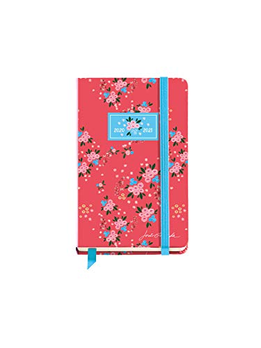 Miquel Rius Miquelrius - Agenda Escolar Jordi Lavanda Flowery Curso Lectivo 2020-2021, Catalán, Semana Vista, Tamaño 117X182 Mm, Papel 80G, Cierre De Goma Elástica Y Lomo Cosido, Color Rojo