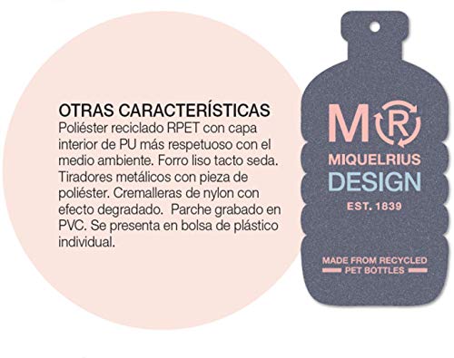 MIQUELRIUS - Estuche Triple Iris - Portatodo Tres Compartimentos con Cremallera, Asa lateral, Color Marino