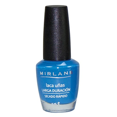 Mirlans, Laca uñas secado ultra rápido 15ml - Color Cyan