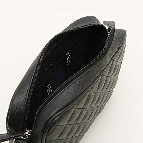 MISAKO Bolso CACAO Negro | Bolso Pequeño con Cadena - Bolso Bandolera Acolchado Negro perfecto como bolso de Noche - 6x22x16 cm