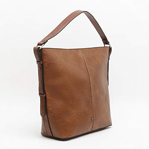 MISAKO - Bolso Grande de Mujer GUFA en color Camel | Bolso Shopper | Bolso de Hombro | Bolso Polipiel