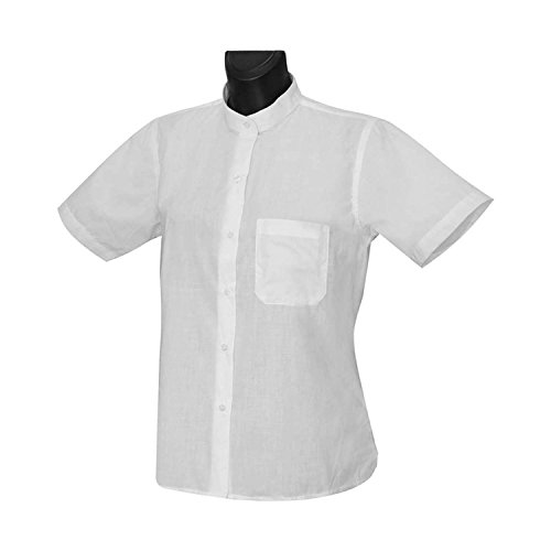 MISEMIYA - Camisa Cuello Mao Uniforme Camarera Mujer MESERO DEPENDIENTA Barman COCTELERA PROMOTRORAS Blusa - Ref.8271B - Medium, Blanco