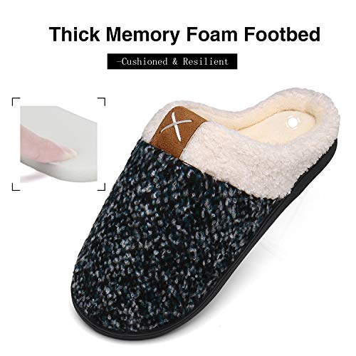 Mishansha Zapatillas Invierno Mujer Casa Zapatos Memory Foam Pantuflas Casa Cómodas Suave Slippers Suela de Goma,Turquesa,38/39