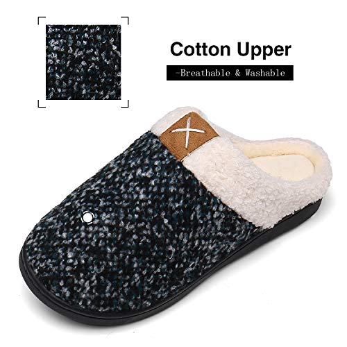 Mishansha Zapatillas Invierno Mujer Casa Zapatos Memory Foam Pantuflas Casa Cómodas Suave Slippers Suela de Goma,Turquesa,38/39