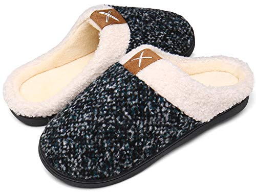 Mishansha Zapatillas Invierno Mujer Casa Zapatos Memory Foam Pantuflas Casa Cómodas Suave Slippers Suela de Goma,Turquesa,38/39