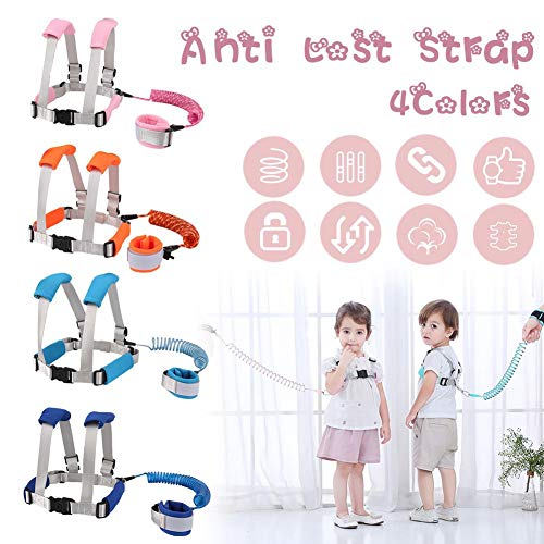 Miss-an - Cinturón de seguridad para niños, antipérdidas, con correa, para niños pequeños naranja naranja
