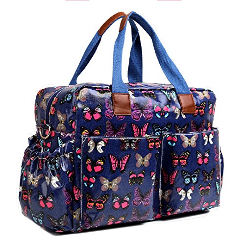 MISS LULU - Juego de 3 piezas de tela de hule para maternidad azul marino