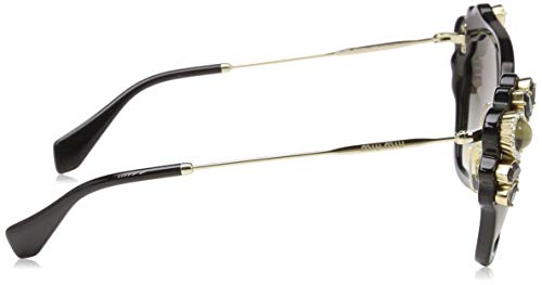 Miu Miu 0MU03SS 1AB0A7 51 Gafas de sol, Negro (Black/Grey), Mujer