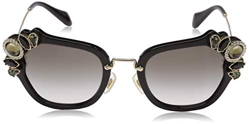 Miu Miu 0MU03SS 1AB0A7 51 Gafas de sol, Negro (Black/Grey), Mujer