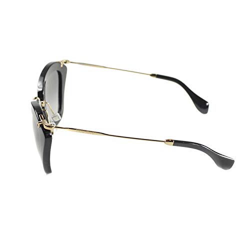 Miu Miu 0MU10NS 1AB3M1 55 Gafas de sol, Negro (Black/Grey), Mujer