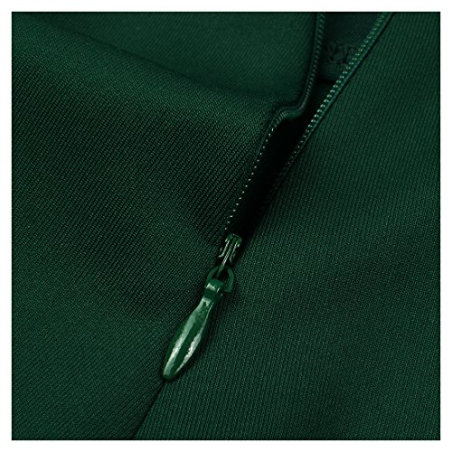 Miusol Vintage 1940s Encaje Fiesta Vestidos para Mujer Verde Large