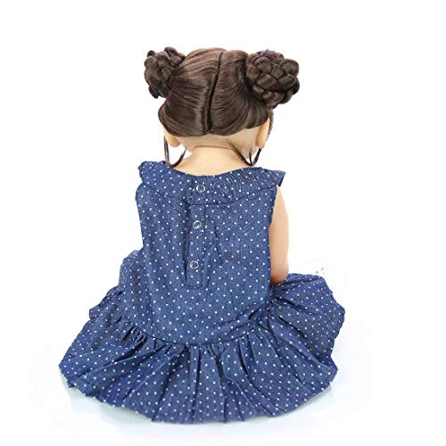 Mixbeek Realista Renacido Las Muñecas del Bebé De 22 Pulgadas 55Cm De Silicona Muñeca Llena Renacimiento Niña De Simulación Bebé Seguro Y No Tóxico Silicona Cuerpo Vinilo Muchacha Niño Regalo Baño