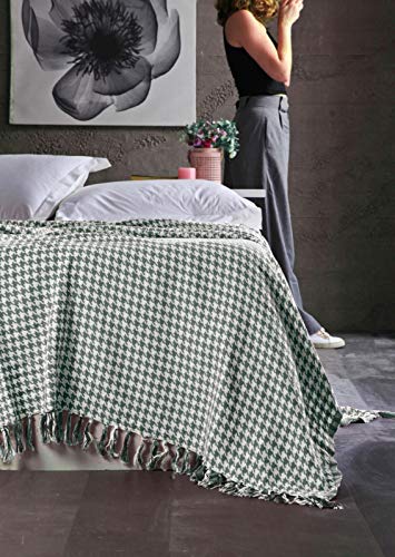 Mixibaby - Manta Reversible para sofá, Color Verde Menta