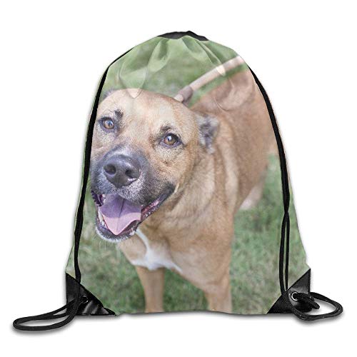 Mochila con cordón, Mochila Deportiva, Mochila de Viaje,Pit Bull Make Me Happy Unisex Outdoor Gym Sack Bag Sport Drawstring Backpack Bag