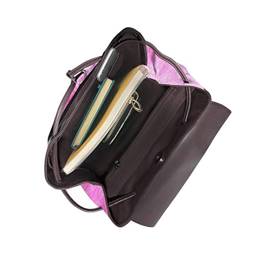 Mochila de Cuero Mujer Bolso Flor de hibisco ámbar gris profundo Estudiante Casual Bolsa La Universidad Bolsa de Viaje de Cuero Mochila Mujer