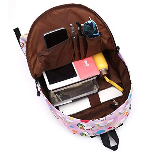 Mochila de Unicornio para niñas,Bolsos Escolares para niños Mochila para niños de Regreso a la Escuela Mochilas para Adultos Mochilas para niños al Aire Libre para niños