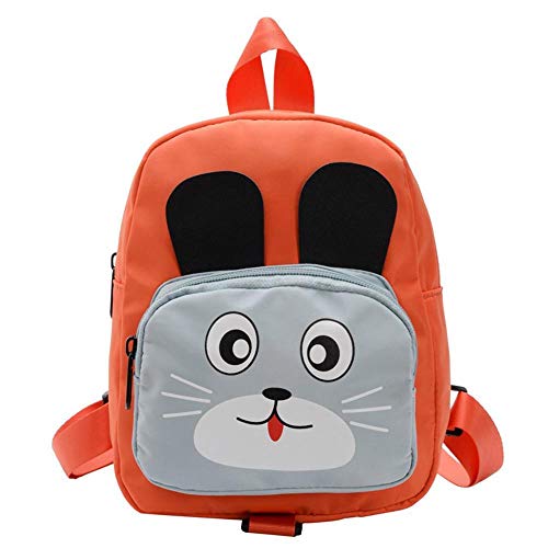 Mochila Infantil Yuan Ou Mochila de Animales de Dibujos Animados para niños Mochilas Escolares de pérdida Mochila de Kindergarten Impermeable para niños Lindos Naranja