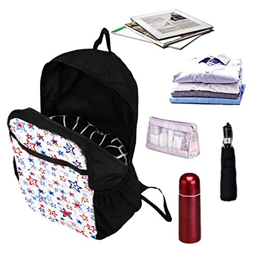 Mochila Informal Plegable 4 de Julio Bolsas con ilustración Senderismo Mujer Mochila de Viaje Plegable Ligero Impermeable para Hombres y Mujeres