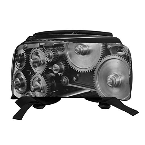 Mochila Mochila Mochila de Viaje Engranajes Dientes Máquina de máquinas Bolsa de Libros Viaje Informal Impermeable