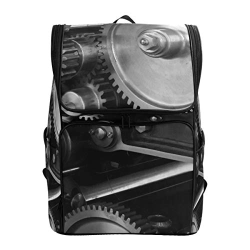 Mochila Mochila Mochila de Viaje Engranajes Dientes Máquina de máquinas Bolsa de Libros Viaje Informal Impermeable