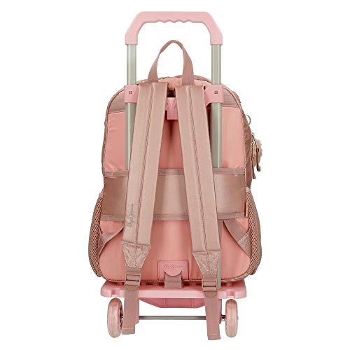 Mochila Pepe Jeans Celia con Carro, Rosa, 30x40x13 cm