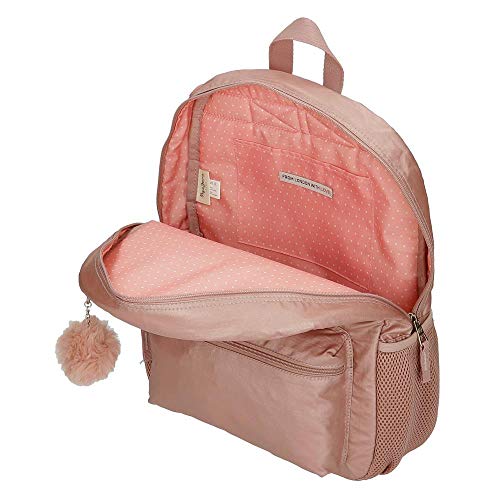 Mochila Pepe Jeans Celia con Carro, Rosa, 30x40x13 cm