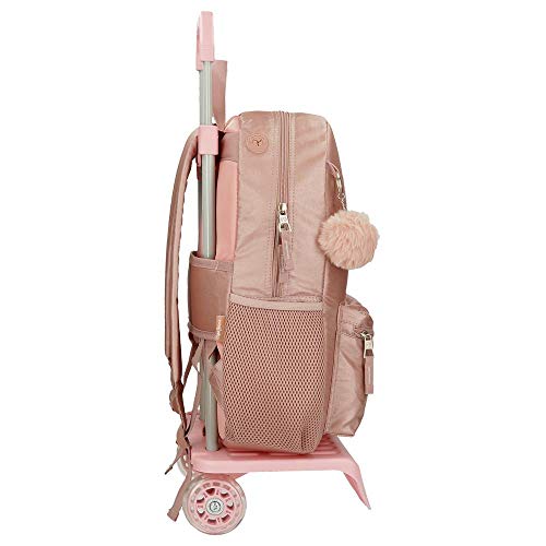 Mochila Pepe Jeans Celia con Carro, Rosa, 30x40x13 cm