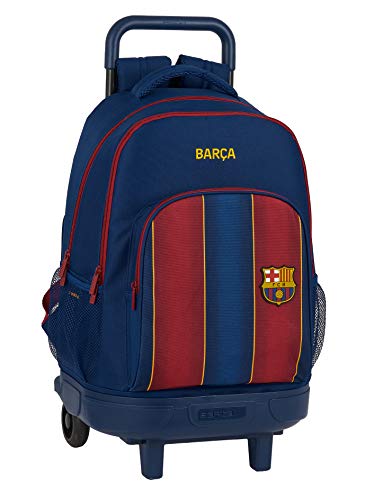 Mochila Safta Escolar con Carro Incluido y Espalda Acolchada de F.C. Barcelona 1ª Equipación 20/21, 330x220x450mm