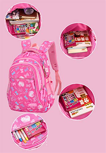 Mochilas Escolares para niños Mochilas para Adolescentes Ligero Bolsas Escolares Impermeables Ortopedia Infantil Bolsos Escolares Niños Pink
