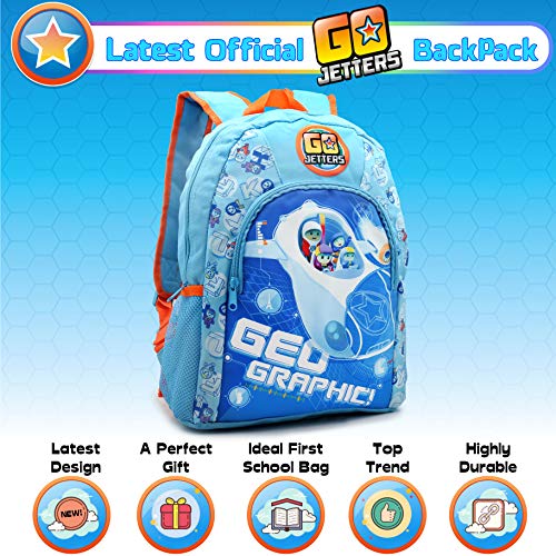 Mochilas Escolares Para Niños Pequeños De Go Jetters Cbeebies BBC Kids | Material Escolar Infantil | Bolso Escolar Infantil | Bolsas Escolares Niño Primaria | Mochila Niños Pequeños