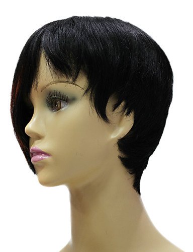 Mode pelucas wigstyle Rihanna peinado mano gebunden 100% real pelo corto Mixed Color recto Promi pelucas