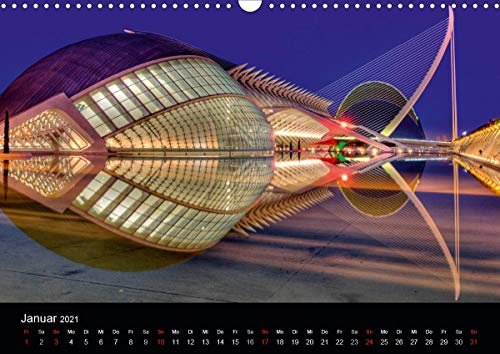 Moderne Architektur in Valencia (Wandkalender 2021 DIN A3 quer): Valencia und die beeindruckende Architektur (Monatskalender, 14 Seiten )