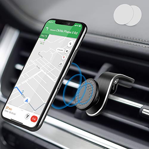 Modohe Soporte Móvil Coche con Ventilación de Aire Magnético Soporte Teléfono Coche Imán con 360 Grados Rotación Adecuado para Xiaomi iPhone Moto G6 Samsung S10 Huawei P40 Pro Xperia GPS, etc.