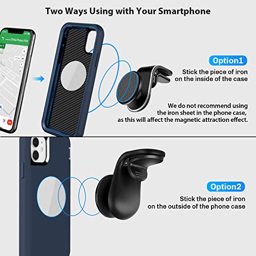 Modohe Soporte Móvil Coche con Ventilación de Aire Magnético Soporte Teléfono Coche Imán con 360 Grados Rotación Adecuado para Xiaomi iPhone Moto G6 Samsung S10 Huawei P40 Pro Xperia GPS, etc.