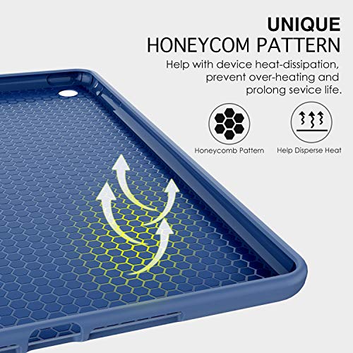 MoKo Funda Compatible con iPad Mini 3/2 / 1, Superior Delgada Protectora Case con Tapa Trasera Esmerilada Translúcida Compatible con Apple iPad Mini 1/Mini 2/Mini 3 - Azul Marino